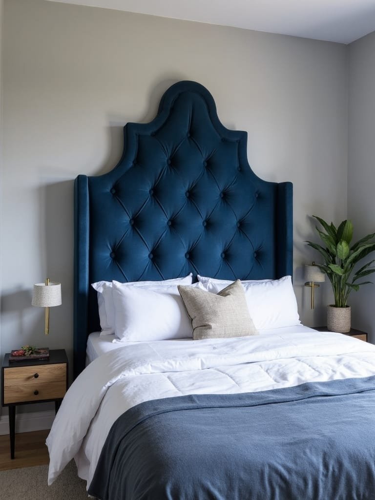 statement headboard as focal point