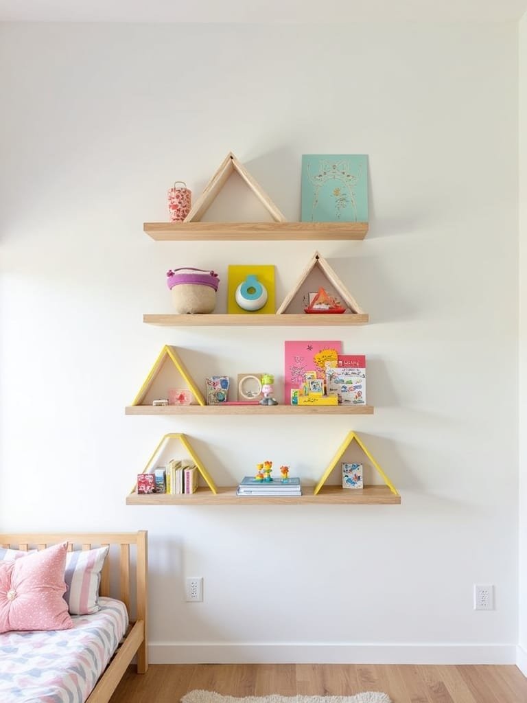 stylish kids bedroom shelving
