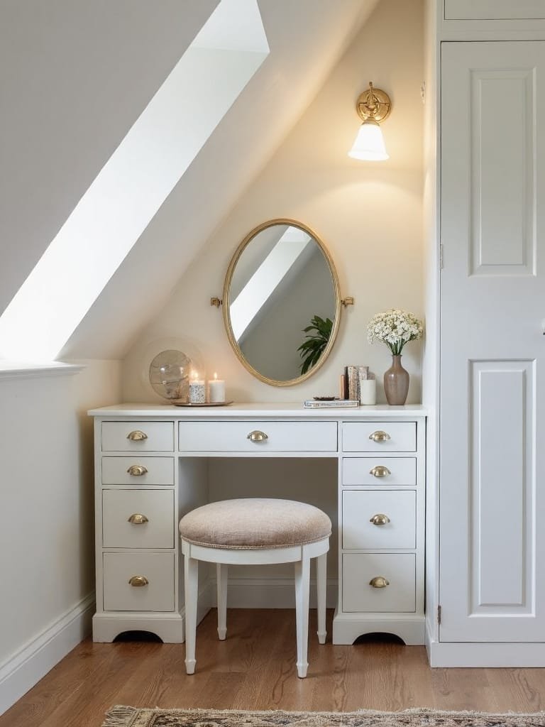 stylish sloped roof vanities