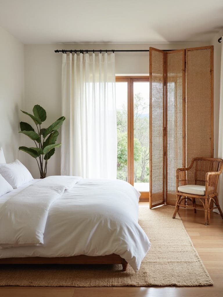 stylish woven rattan partitions