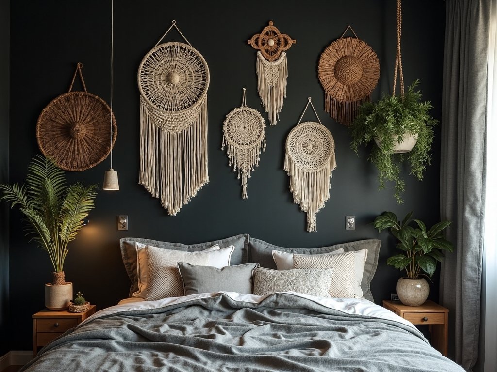 tactile boho bedroom wall decor