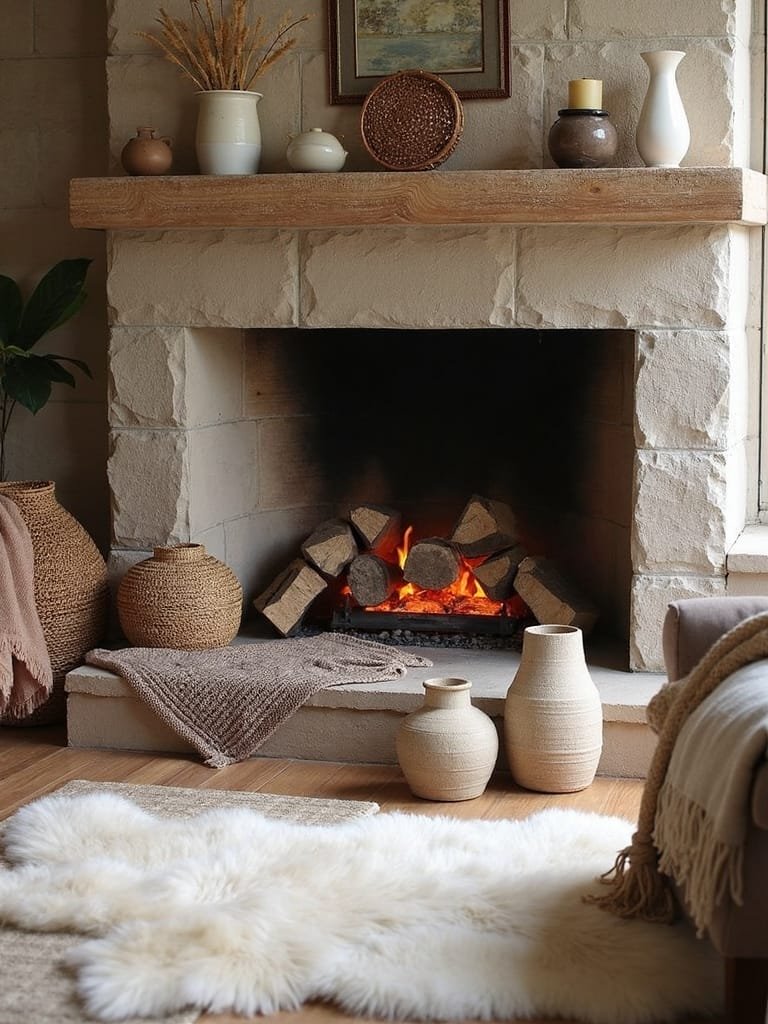 textured hearth layering ideas