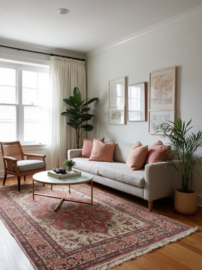 textured rugs add depth