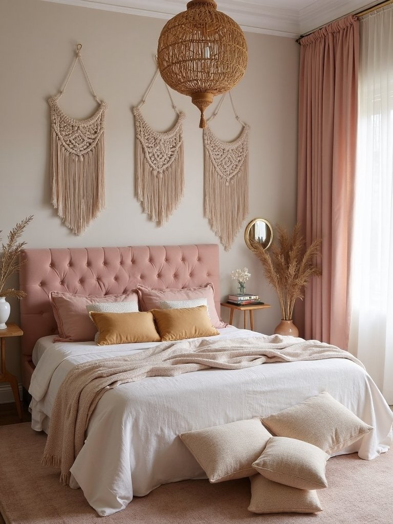 velvet rattan bohemian glamorous retreat