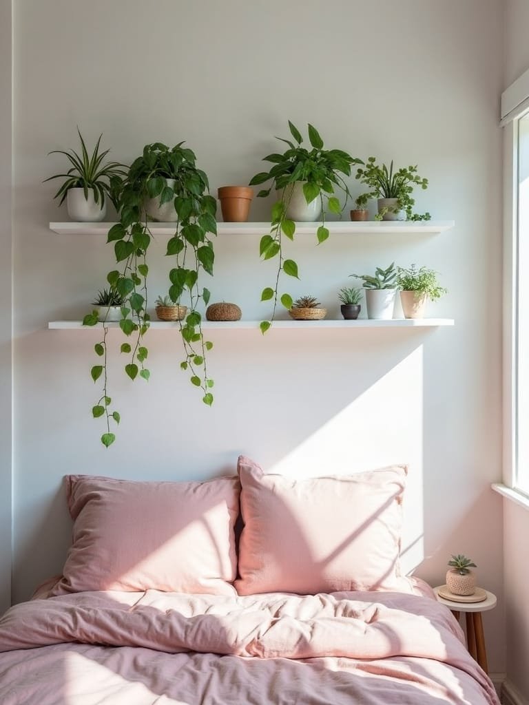 vertical storage with plants