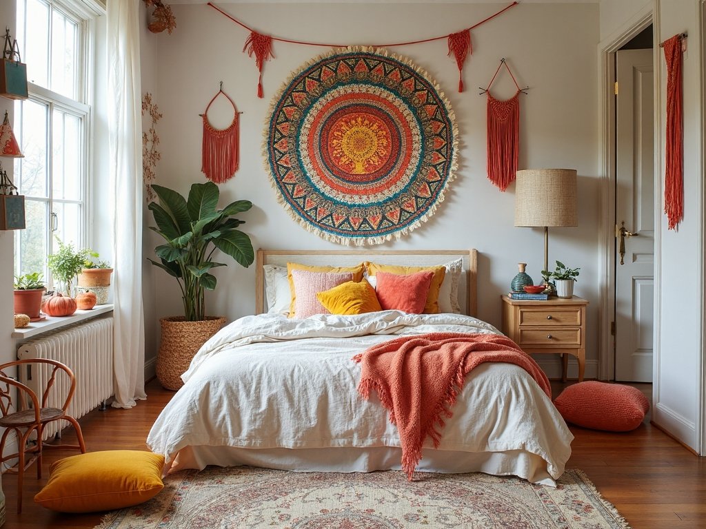 vibrant bohemian bedroom design inspiration