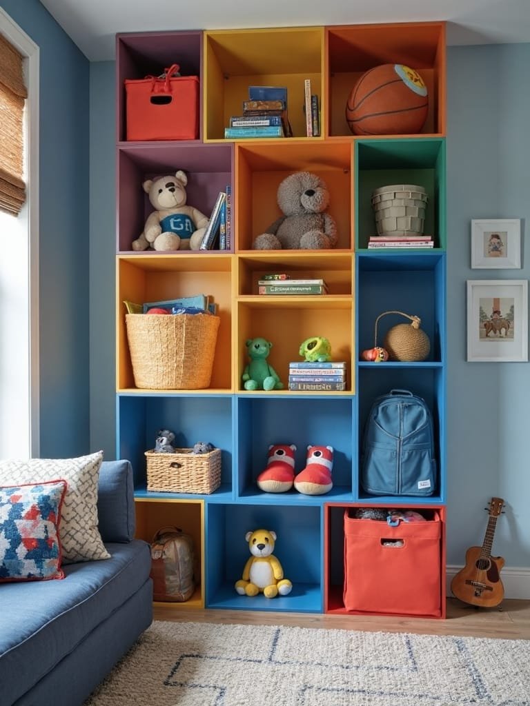 vibrant cube storage display