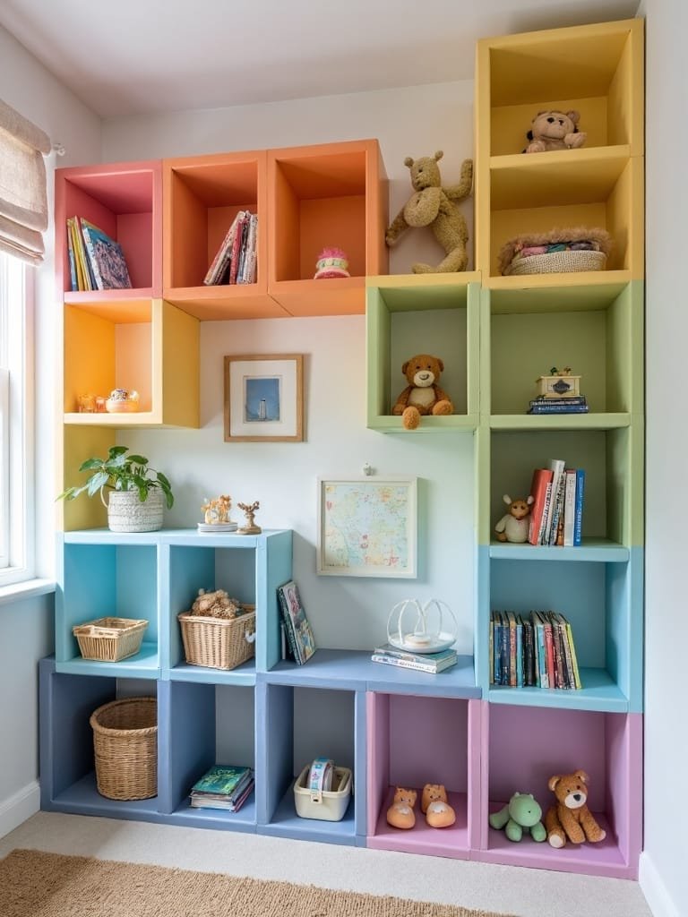 vibrant geometric cube arrangement