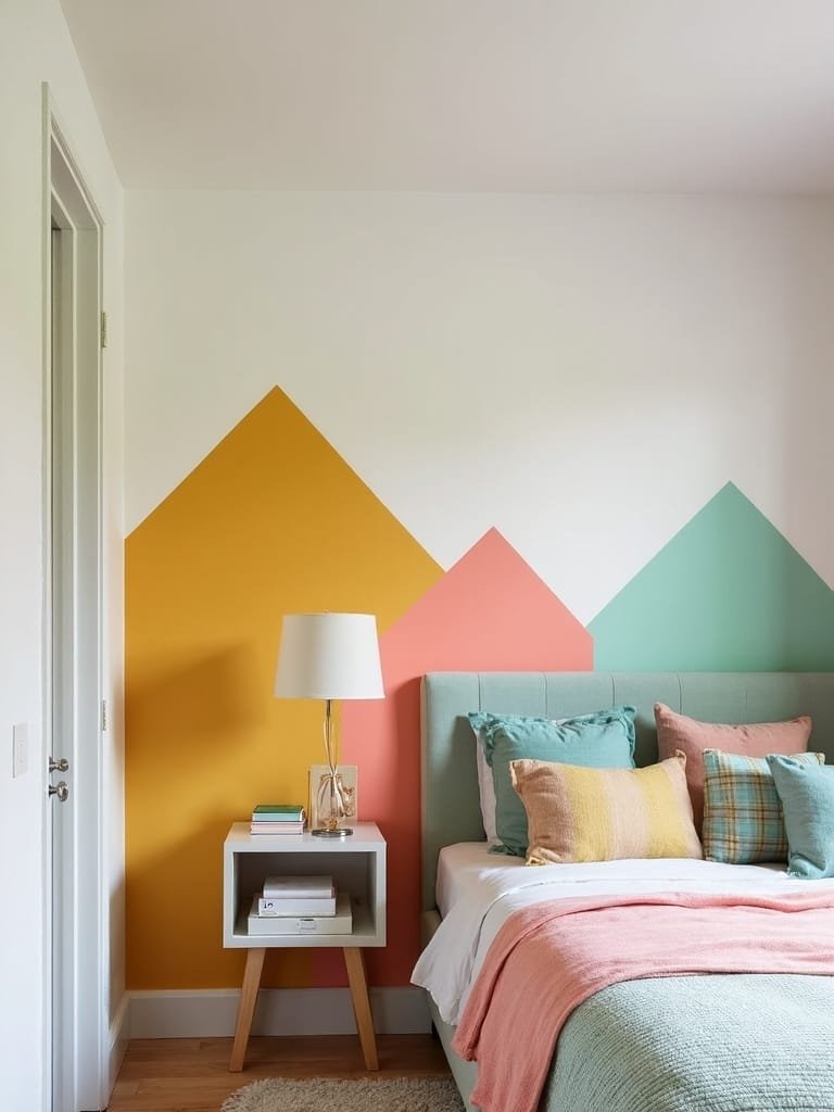 vibrant geometric wall designs