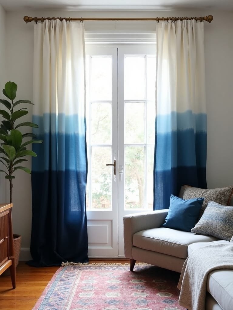 vibrant gradient curtain design
