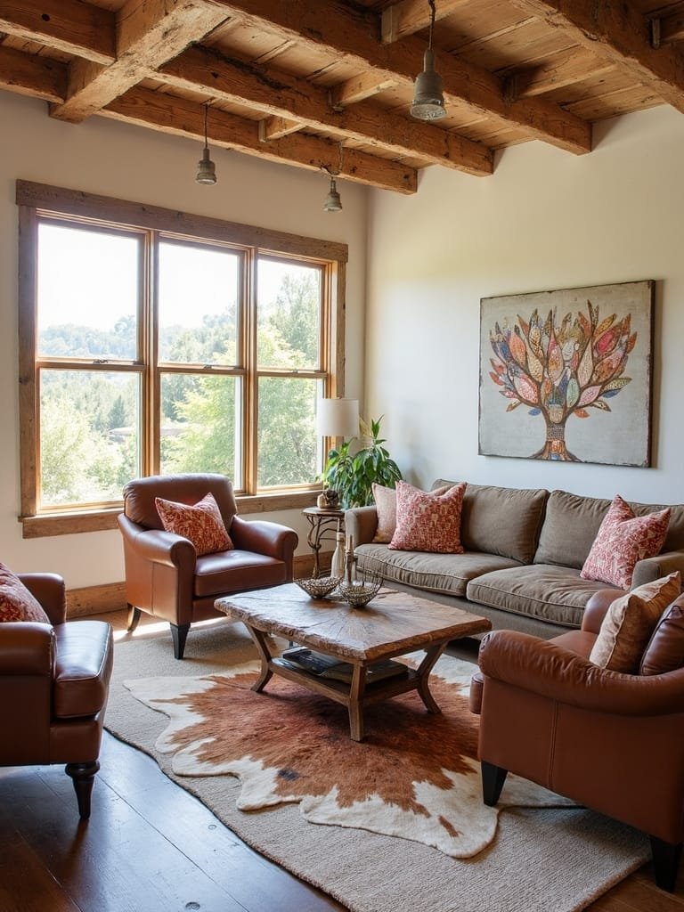 weathered leather natural woods