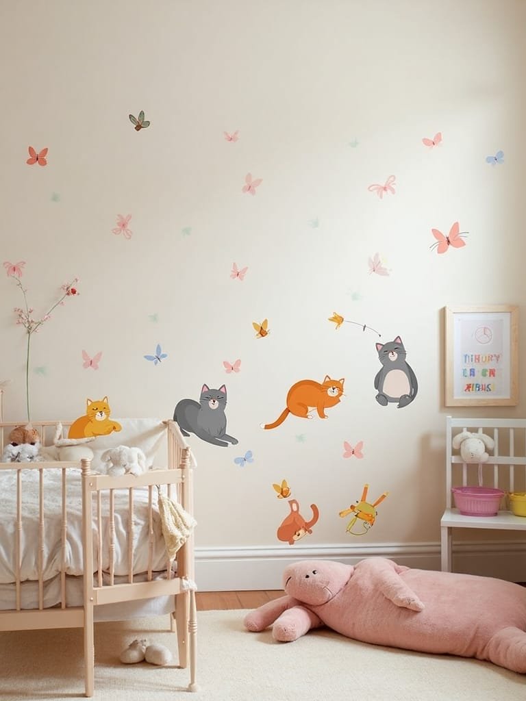 whimsical feline wall art
