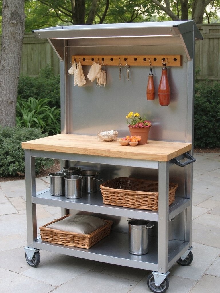 affordable mobile kitchen island conversion