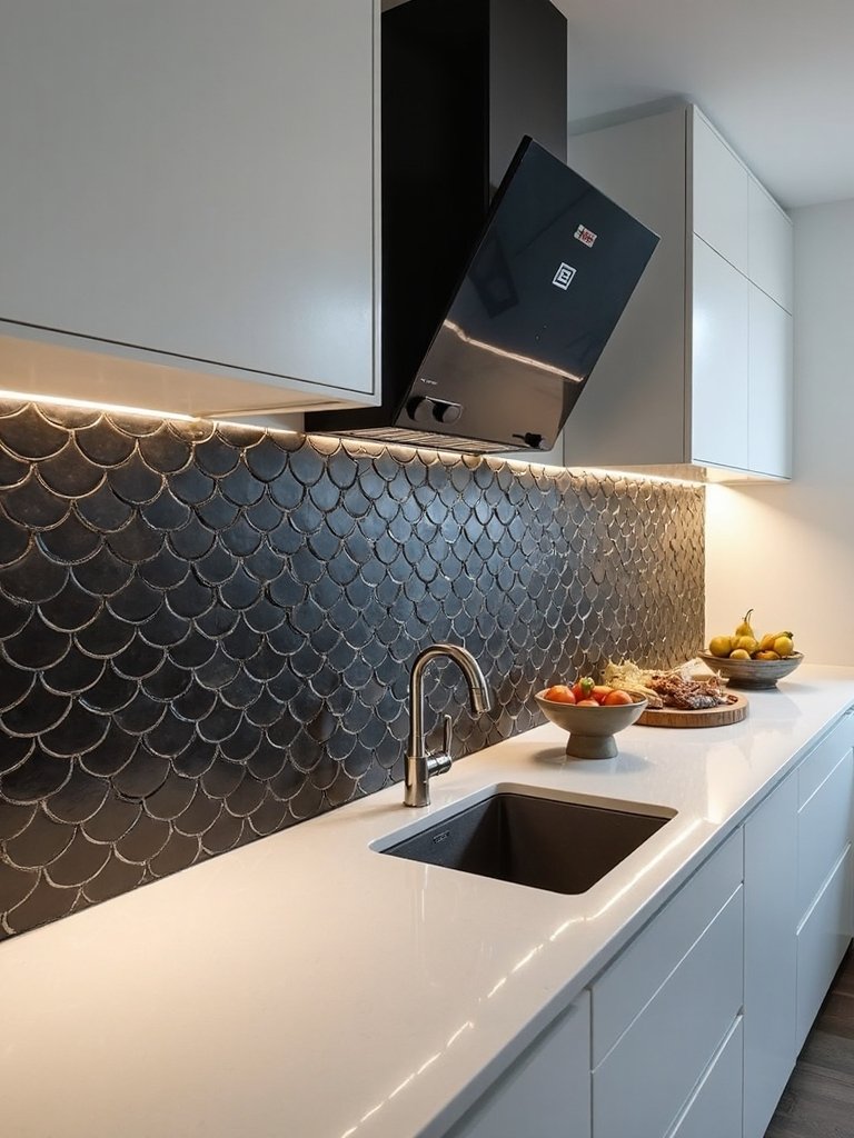 alluring sophisticated fish scale design