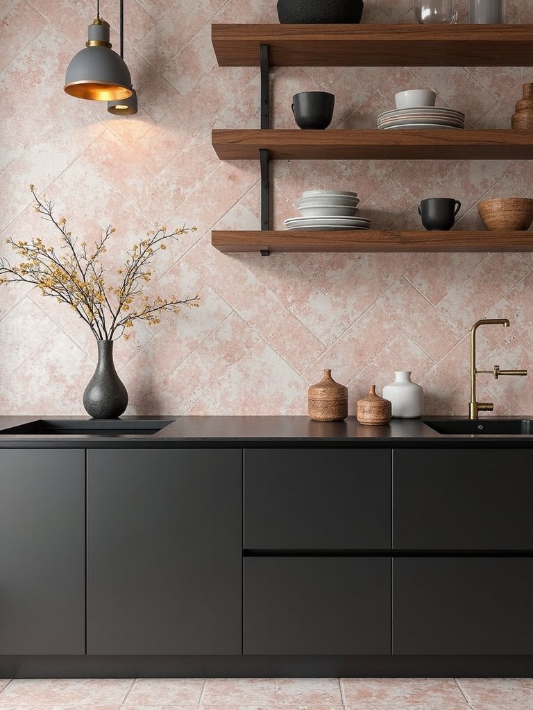 artistic terrazzo kitchen design centerpiece