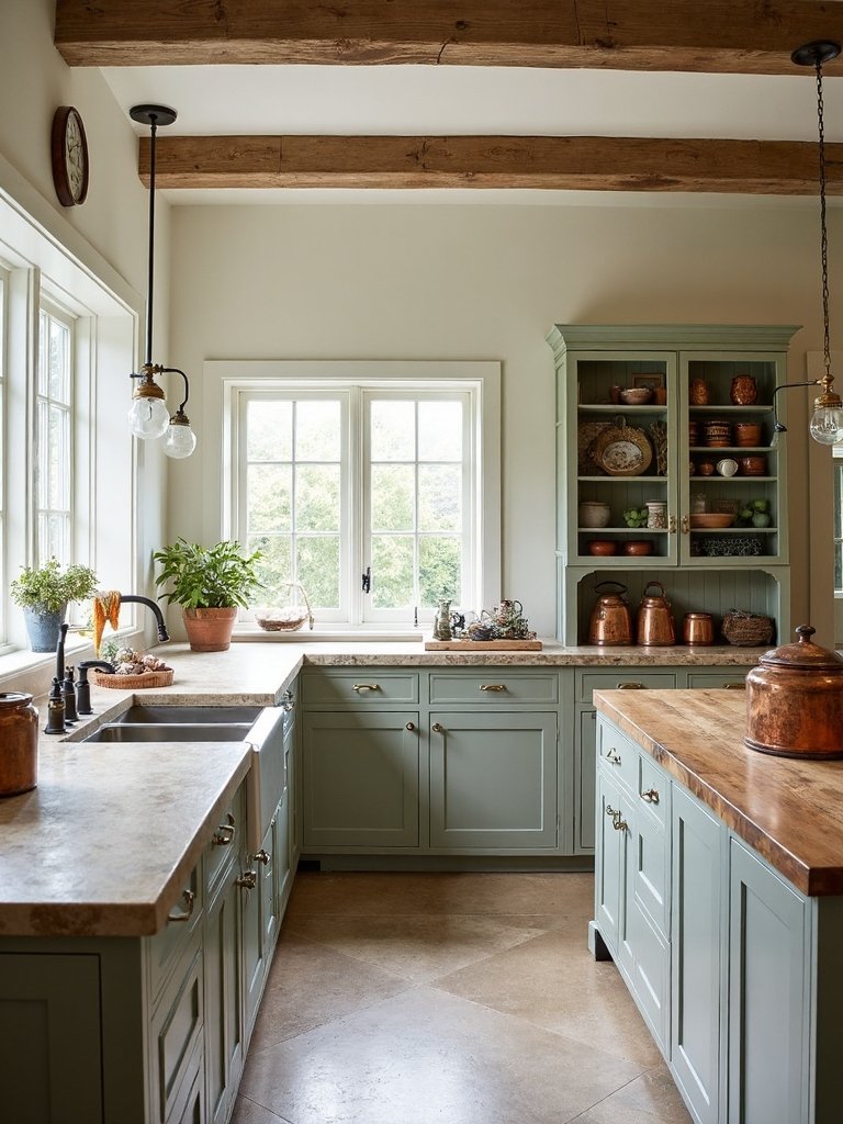 authentic farmhouse kitchen atmosphere integration