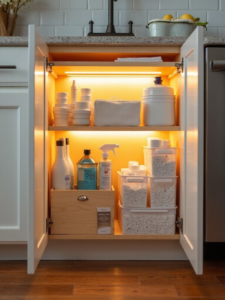 automated adjustable energy saving cabinet lighting