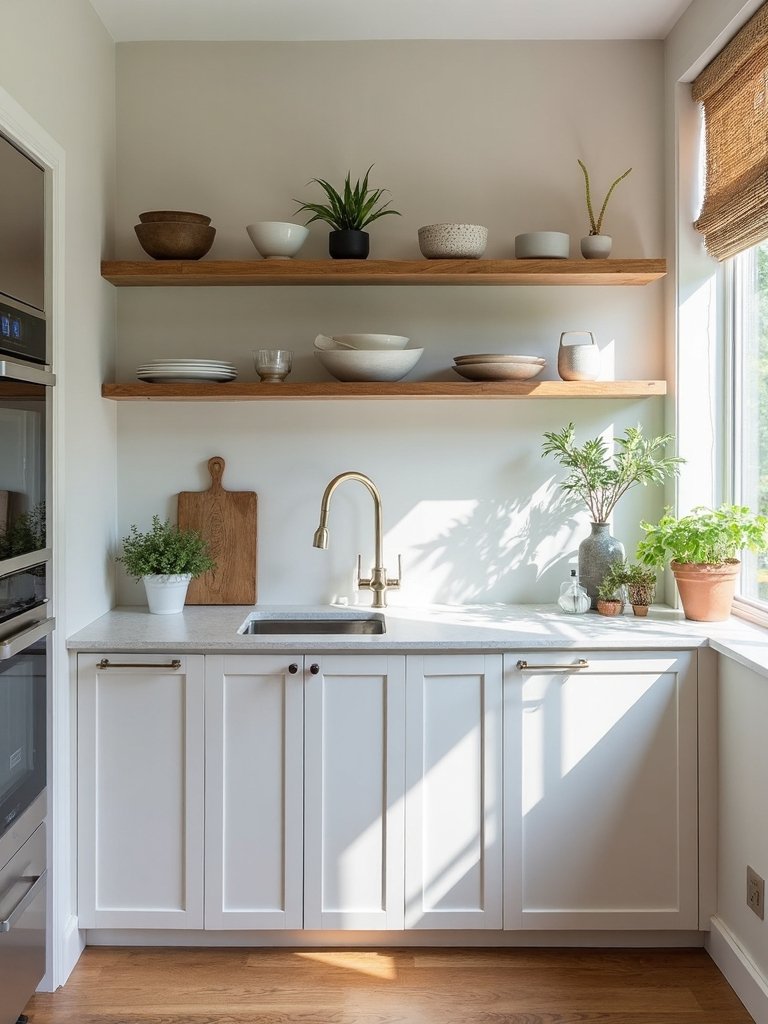 balanced open and closed storage