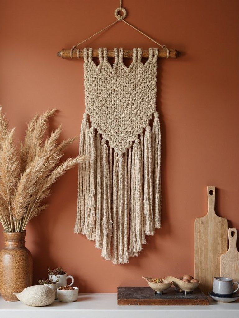 bohemian organic textured natural fiber installations