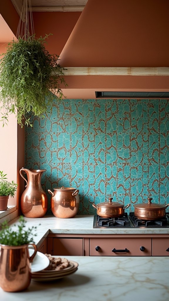 boho kitchen backsplash charm