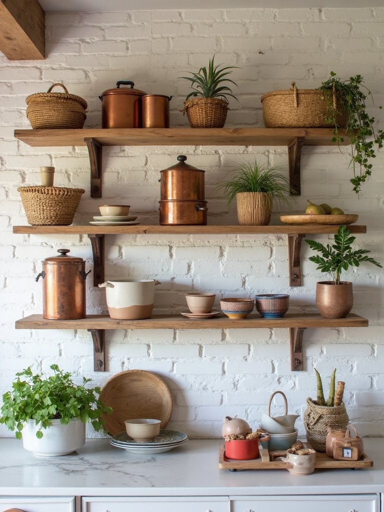 boho kitchen storage elegance