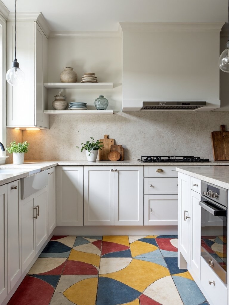 bold artistic kitchen backsplash