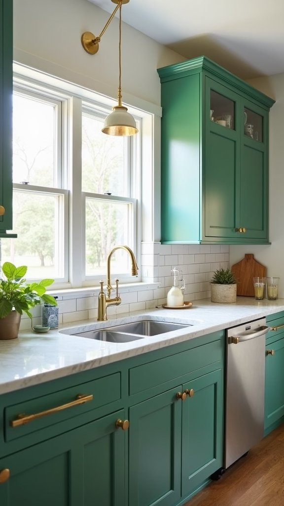 bold green kitchen inspiration