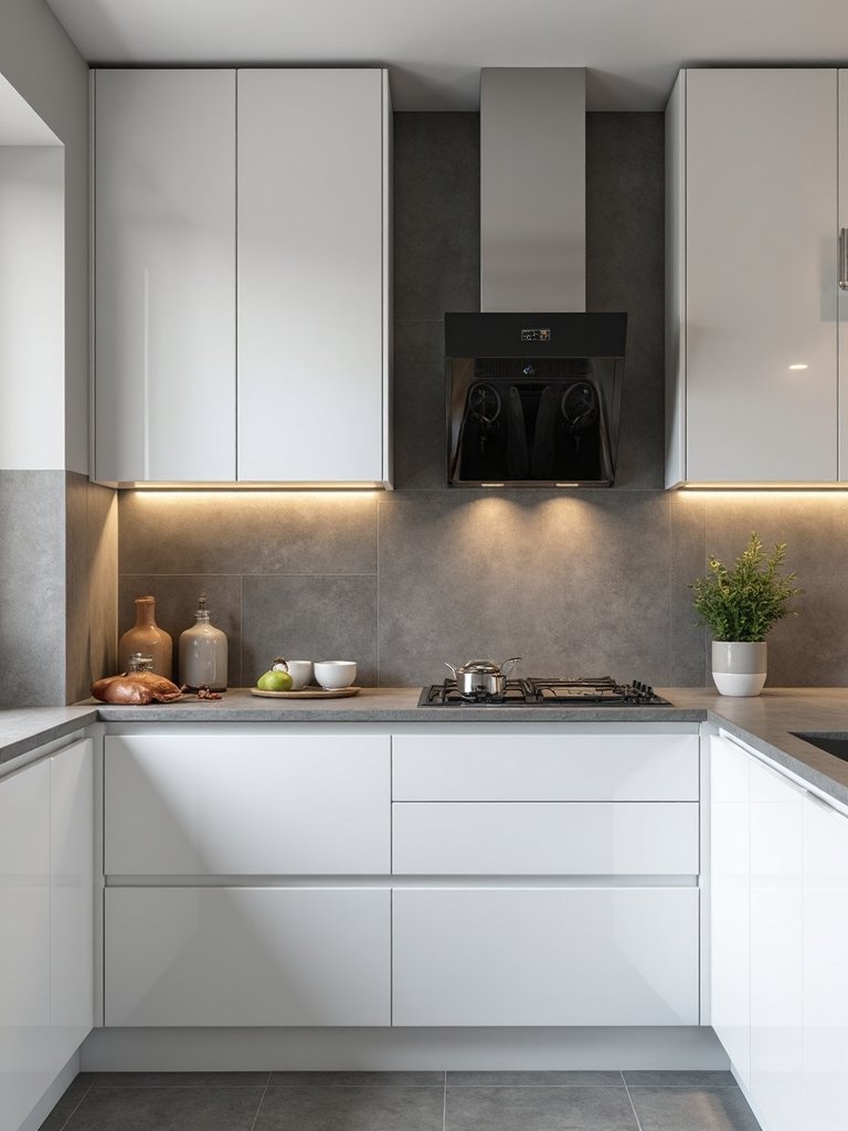 bold minimal large format backsplash