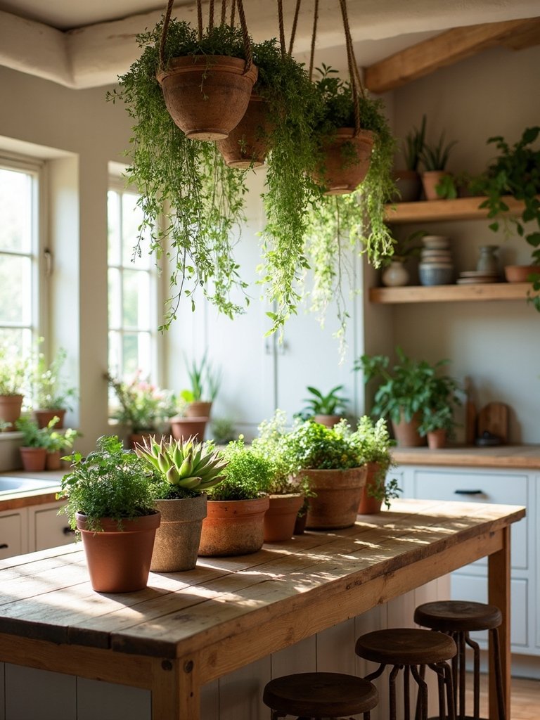 botanical kitchen island oasis