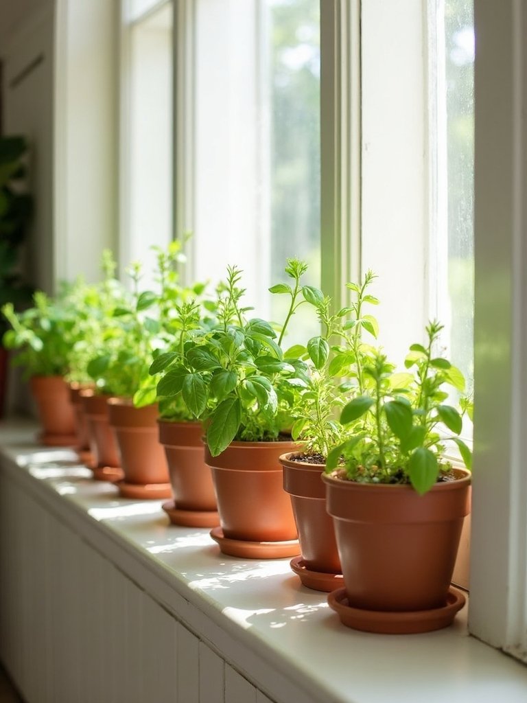 bountiful windowsill herb gardens