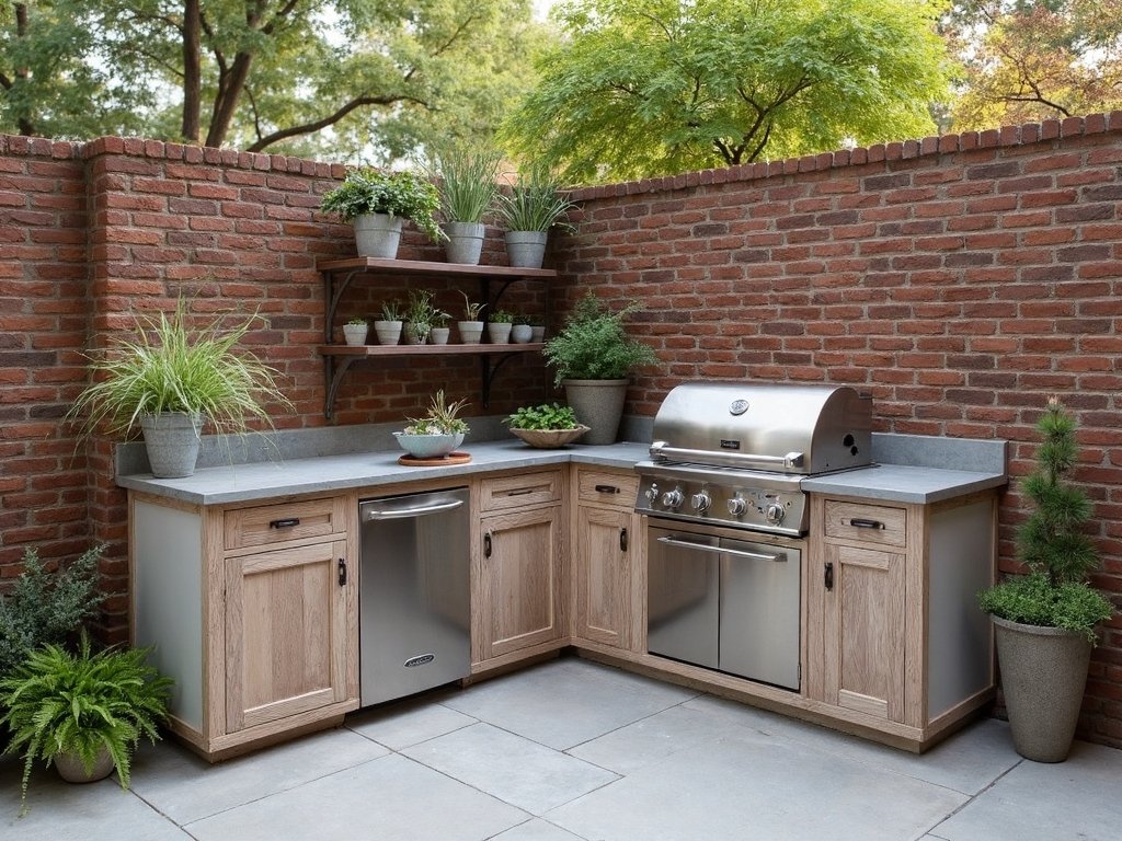 budget friendly small outdoor kitchen