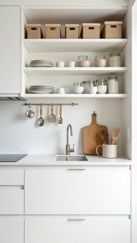 calm organized minimalist kitchen spaces