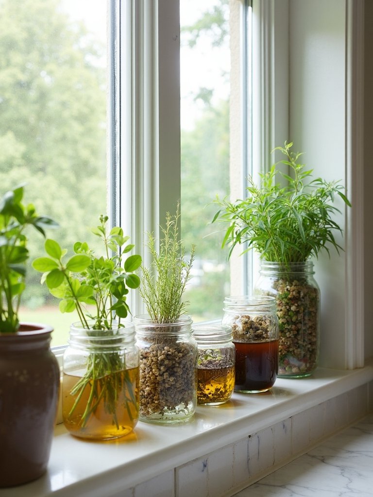 clever window sill storage solutions