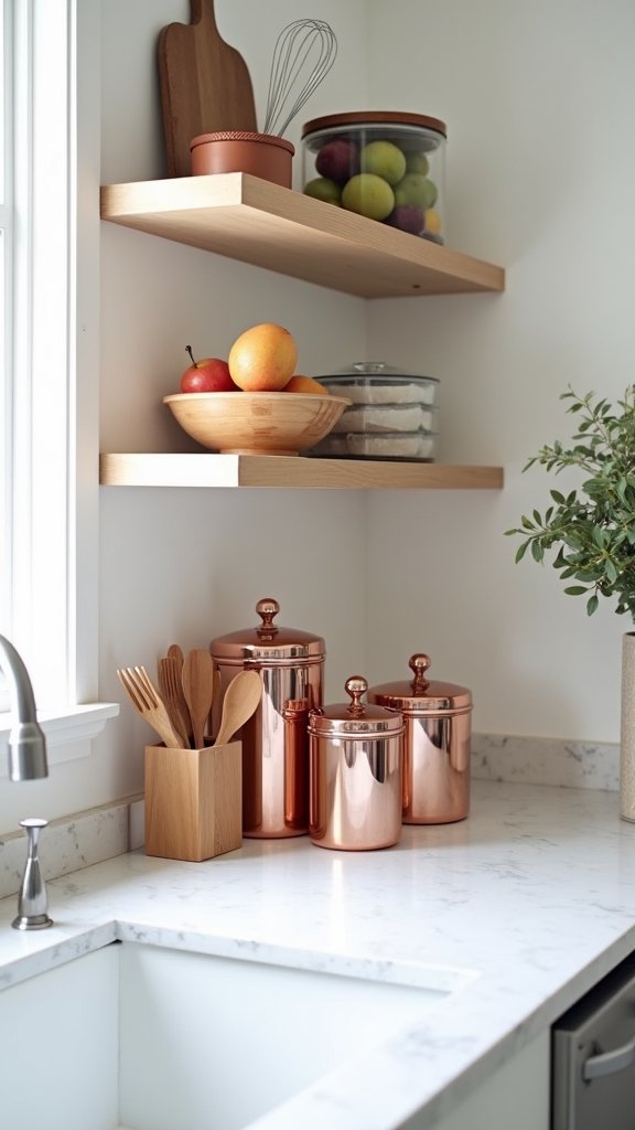 clutter free kitchen counter organization ideas