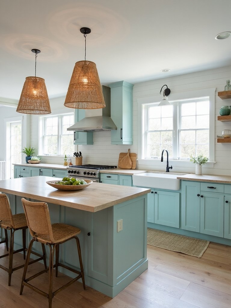coastal farmhouse kitchen color palette