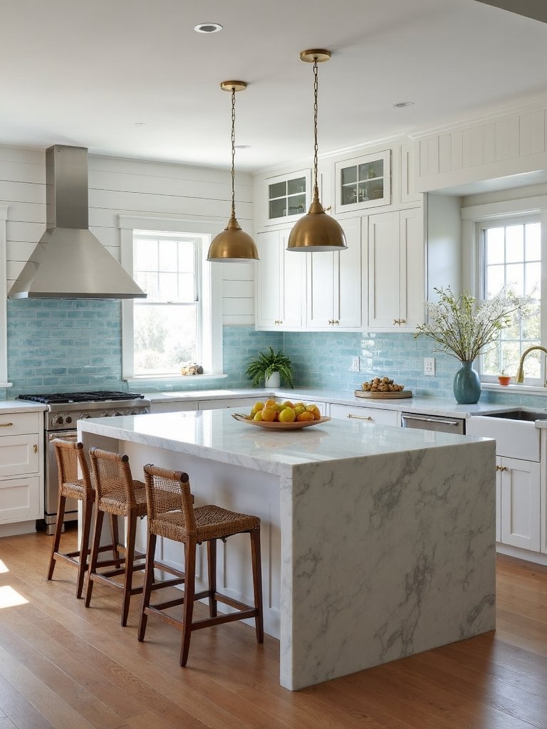 coastal kitchen workstation design