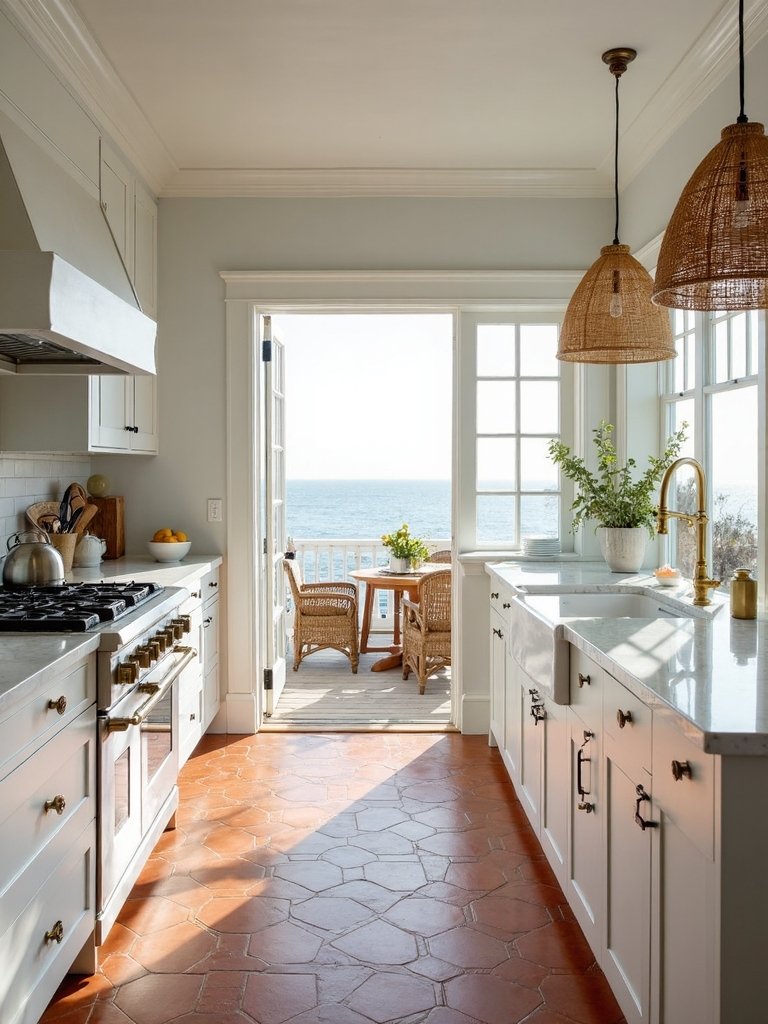 coastal mediterranean kitchen terracotta paradise