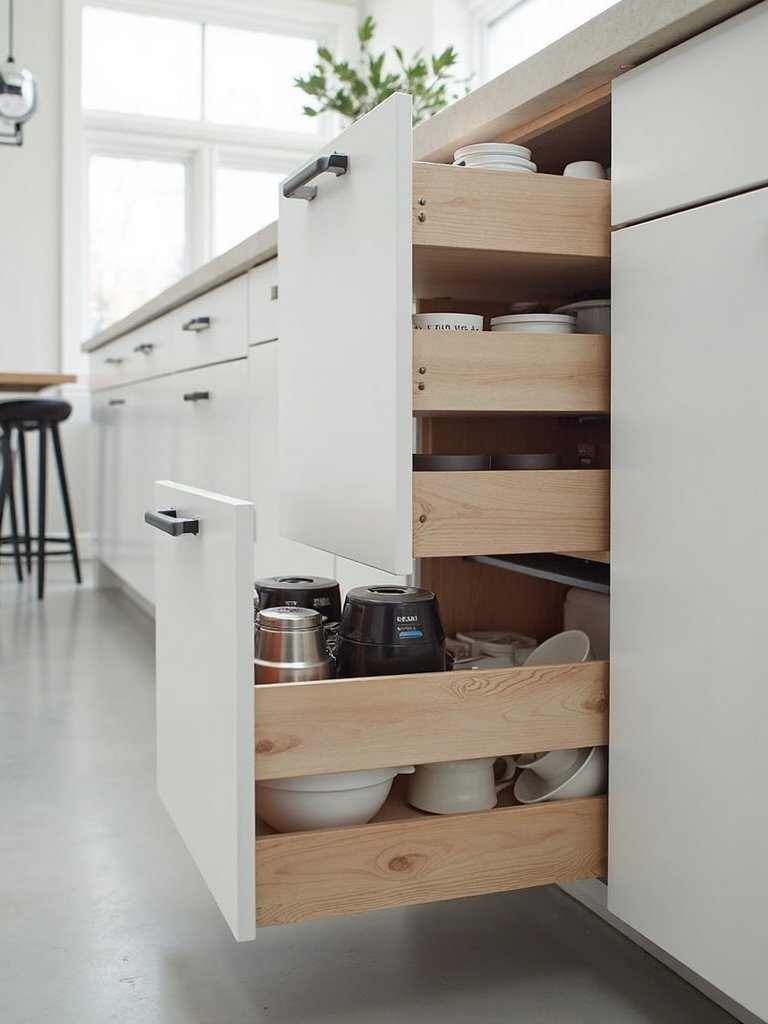 compact appliance storage reclaim counter space