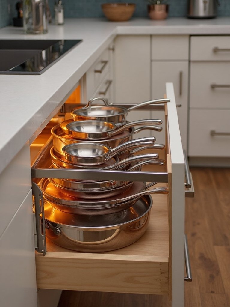 compact efficient cookware storage solution
