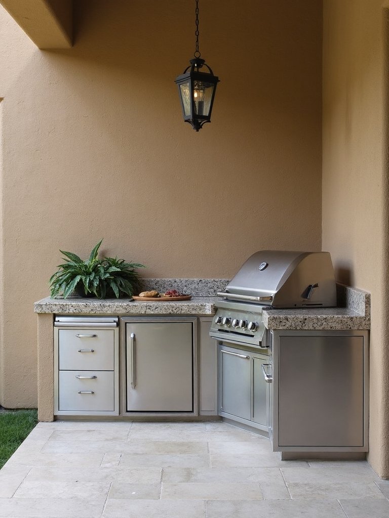 compact efficient customizable outdoor kitchen