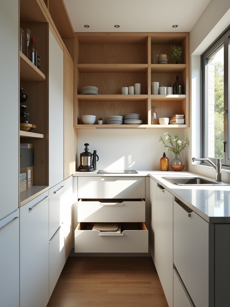 compact kitchen design maximized efficiency