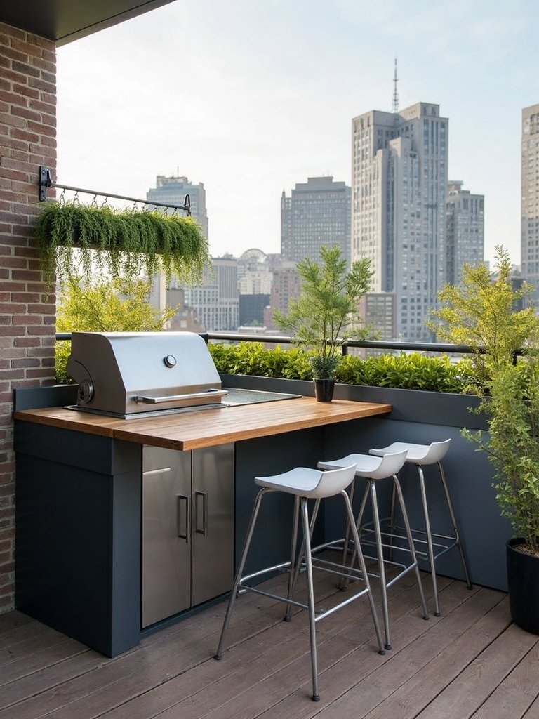 compact urban balcony kitchen solutions