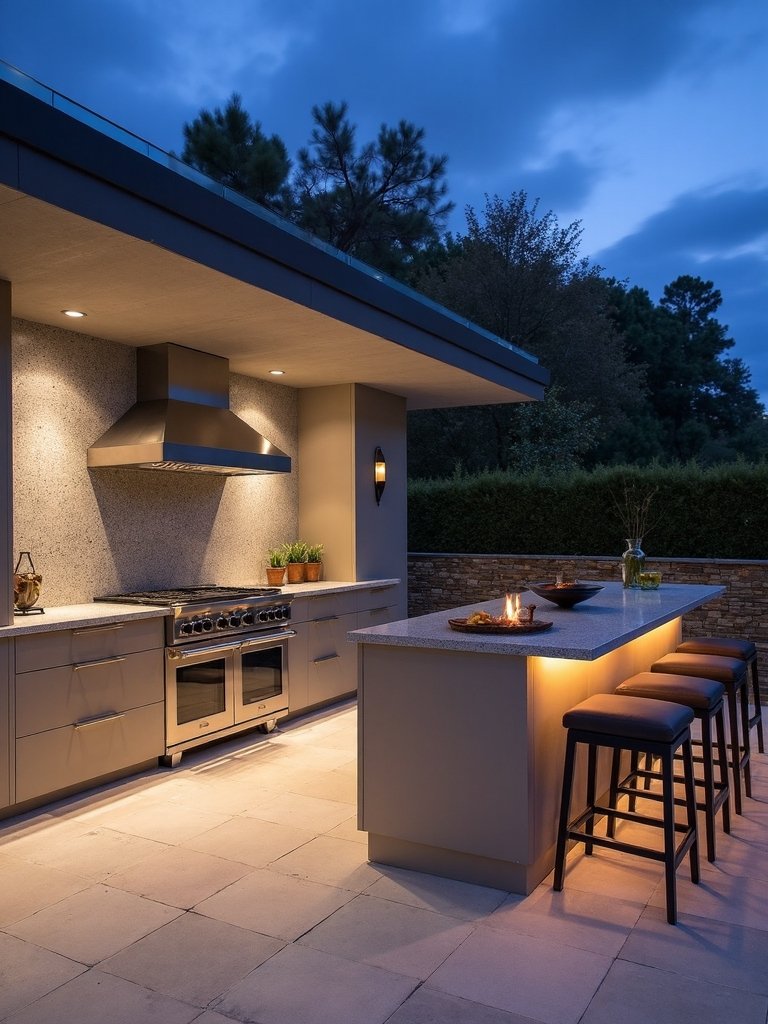 contemporary glass steel retreat