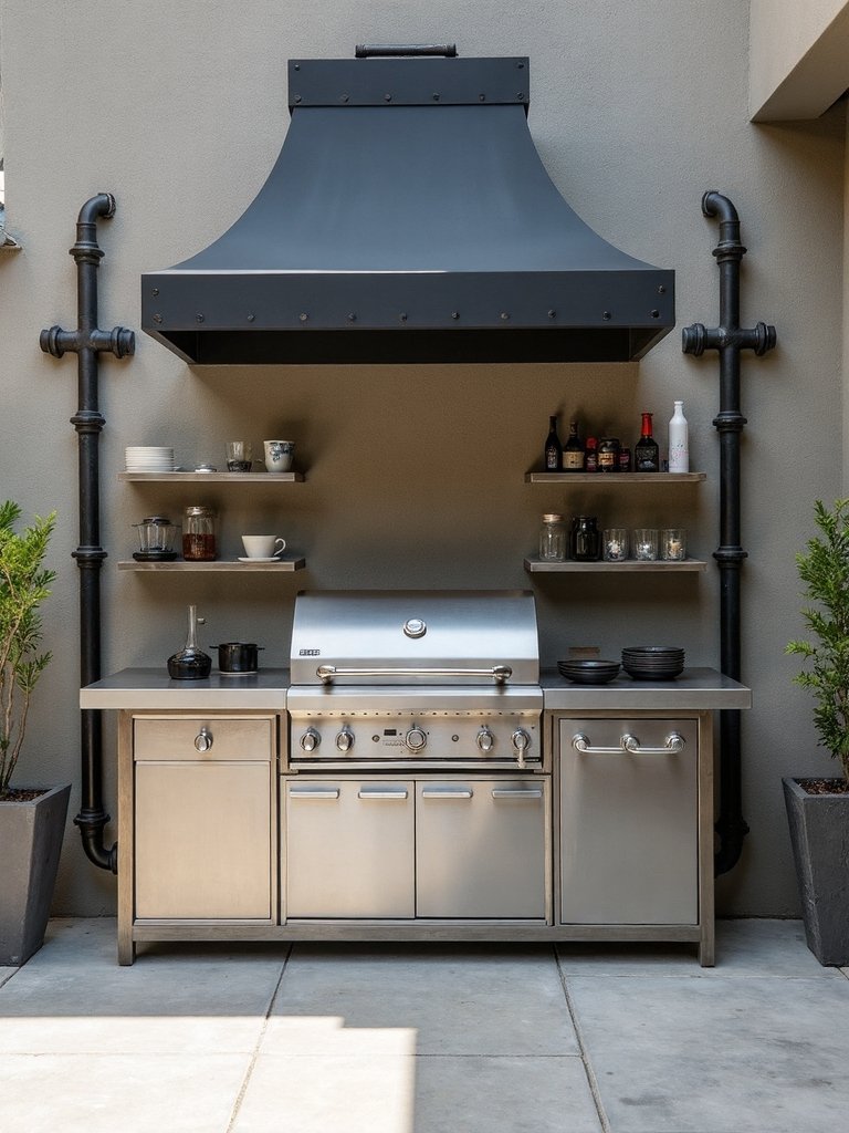 contemporary industrial kitchen workstations