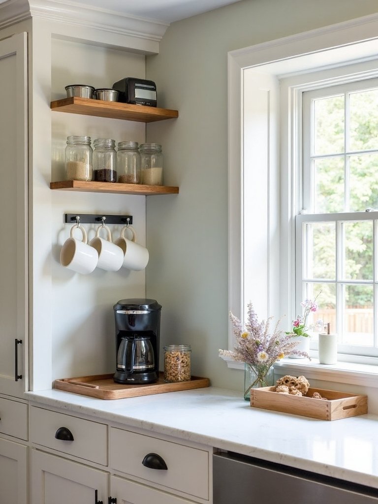 convenient breakfast nook station organization
