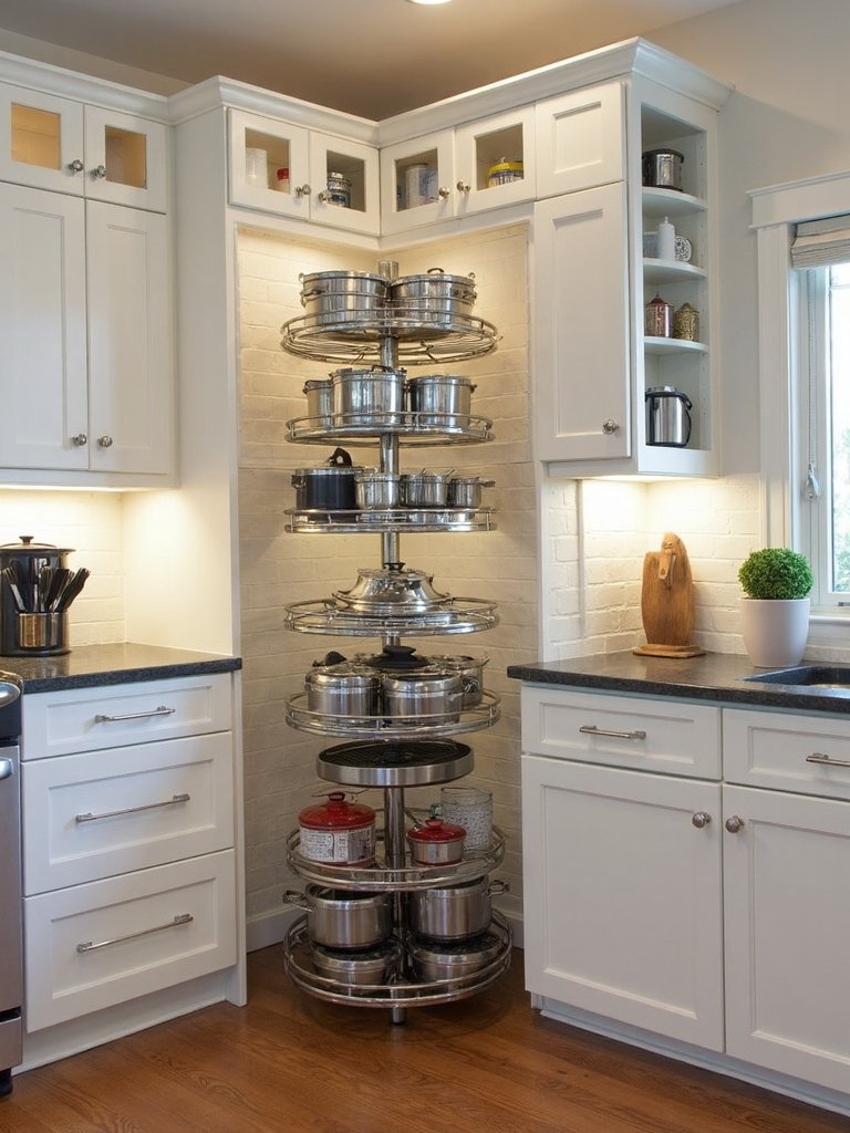 corner carousel storage solutions