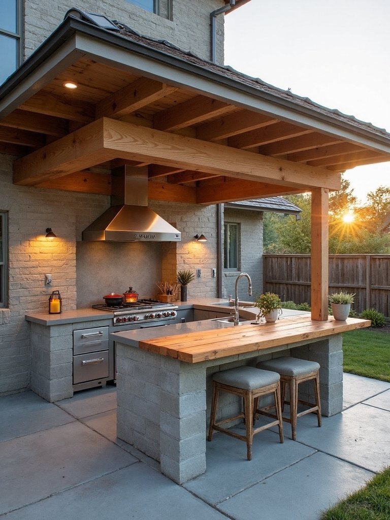cost effective outdoor kitchen design