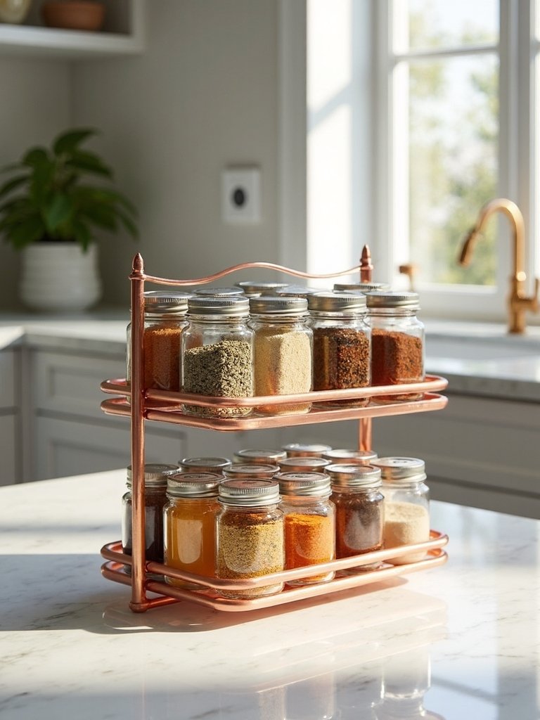 countertop spice rack display organizers