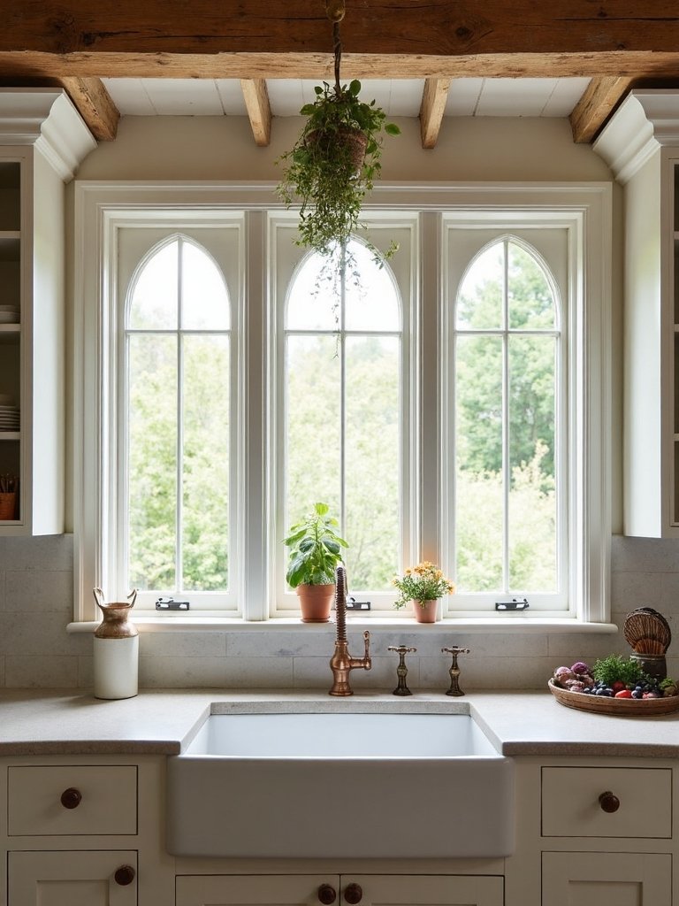 cozy charming rustic corner sink arrangements