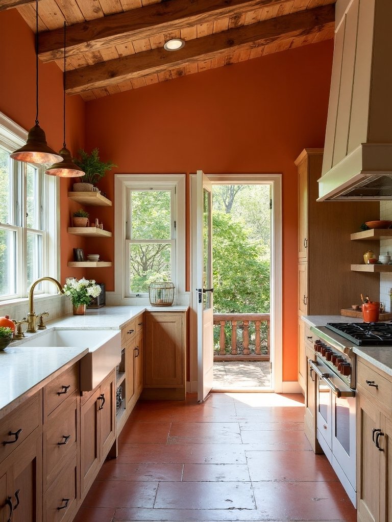 cozy farmhouse autumn inspired kitchen